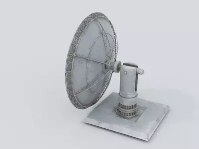 Satellite Dish Dirty Low-poly 3D model