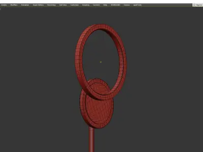 AMBER SCONCE Low-poly 3D model