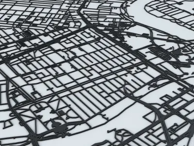 Winnipeg Road Network and Streets 3D model