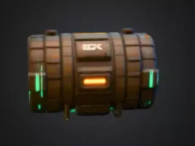  sci-fi energy barrel  3D model
