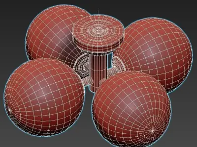 st-luce-rosello-sl424-402-04 three light ceiling fixture with... 3D model