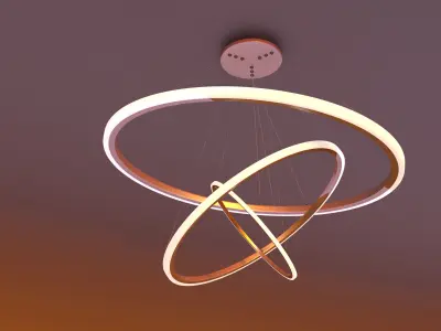 modern chandelier 3D model 2