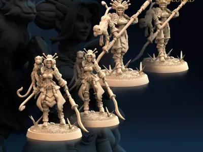 Captain Heralds of the White Throne Nude and Normal - Set x2 3D print model