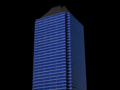 60 Wall Street - NYC Low-poly 3D model