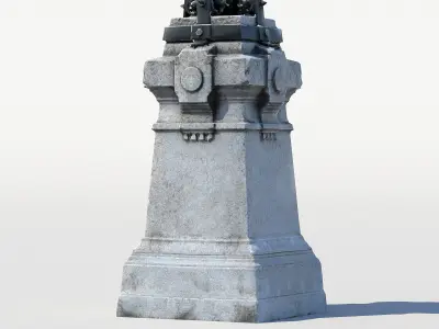 Street lamp Low-poly 3D model