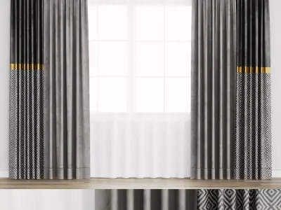 set Curtain 003 arc 3D model