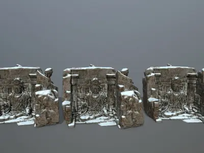 buda temple  Low-poly 3D model