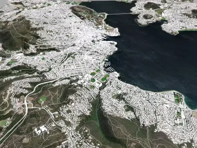 Cityscape Hobart Tasmania Australia 3D model