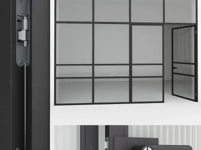 Aluminium door x9 3D Model Pack