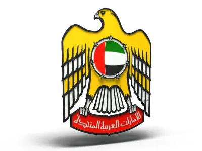 Emblem of the United Arab Emirates  3D model