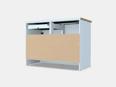 KNOXHULT Base cabinet with doors and drawer Low-poly 3D model