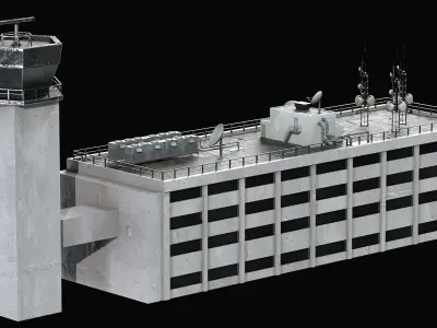 Air tower Low-poly 3D model