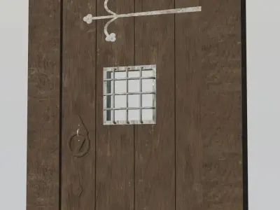 old door  Low-poly 3D model purchase