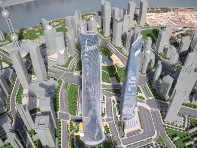 Shanghai Tower Downtown 3D model