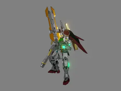 Attacker Gundam 23 A 3D model