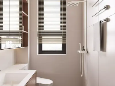 Modern Minimalist Bathroom 038 3D model