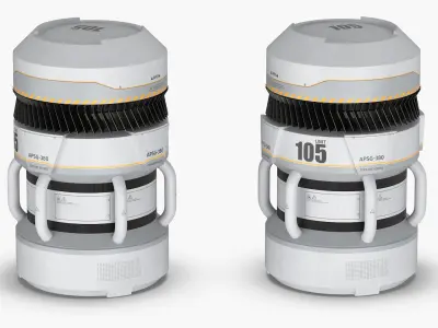  Sci-Fi Triple Energy Reactor Capsule Set with Vent Grilles White 