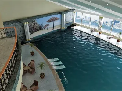 Indoor Hotel Pool  3D model purchase