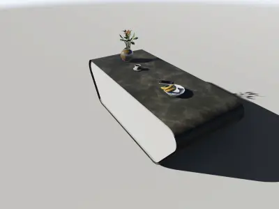 modern Table 3D model Low-poly 3D model