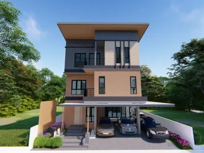 3rd Step Housing For 1 Family with Simple Structure Analysis 3D model