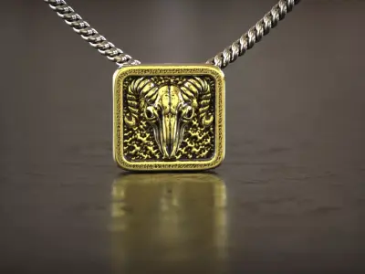 Gothic Aries Animal Bone 3D print model