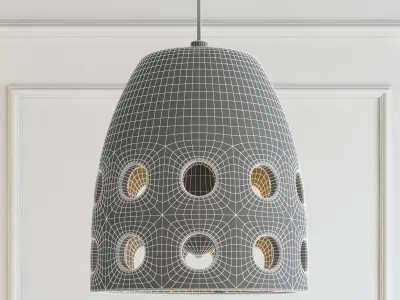 Modern cement lights 02 3D model