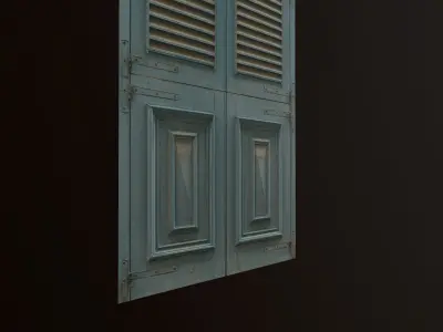 Medieval Door 3 PBR  Low-poly 3D model