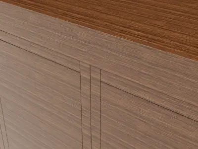 Bookcase with Glass Front 3D model