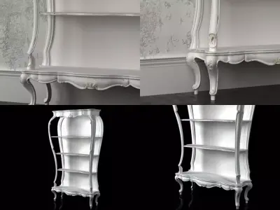 8598 four different bookshelves 3D model