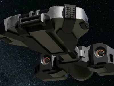 Sci-Fi Scout Spaceship Low-poly 3D model