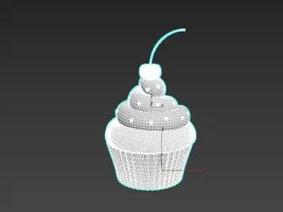 Cupcakes cupcake Low-poly 3D model