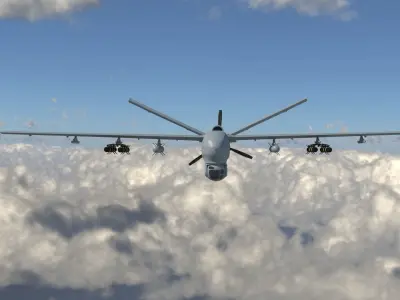 IHA - UAV ANKA-B-  TAI TUSAS 3D model