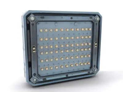 Industrial LED Lighting Panel Model Pack Low-poly 3D model