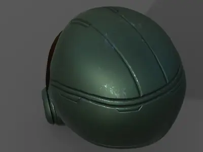 Helmet scifi soldier armor military combat 3d model  Low-poly 3D model