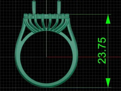 Jewelry ring 400 3D print model