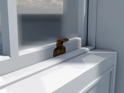 Sash Window Low Poly Model Low-poly 3D model