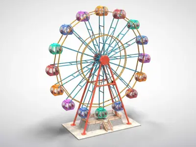 Ferris Wheel Low-poly 3D model
