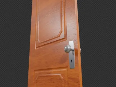 Wooden Door - Porta de Madeira Low-poly 3D model