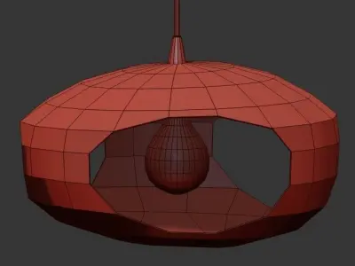 Logan Single Light Ceramic Dimmable Pendant 3D model