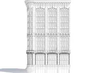 Narrow Building 3D Model 3D model