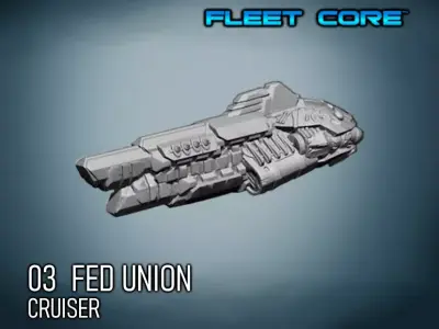 FLEET CORE - 03 FED UNION CRUISER 3D print model