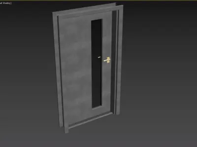 PVC Door Game-Ready 3D Model Low-poly 3D model