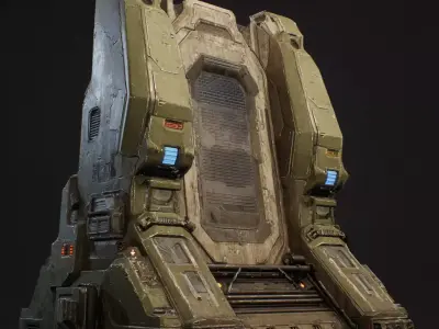 scifi walls set 2 - 50 items 3D model