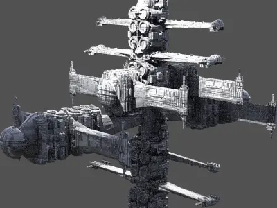 Alien satellite  3 3D model