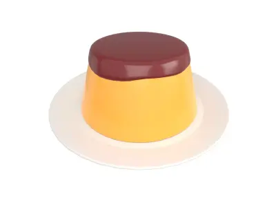 Pudding v1 002 Low-poly 3D model