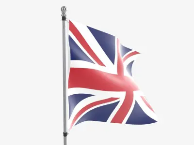 Flagpole kit outdoor 03 3D model