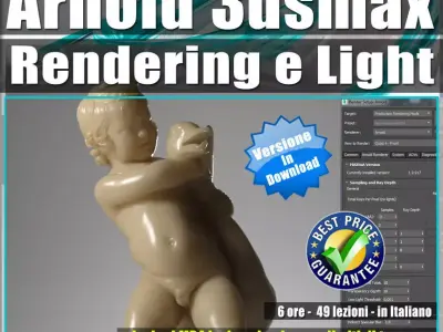 Arnold Rendering e Light 3ds max  Tutorial MP4 3D model