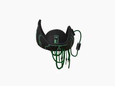 Cyberpunk Pirate Hat A07 - Character Design Low-poly 3D model