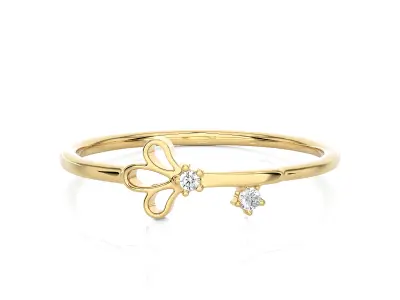 Light Minimalist Diamond Ring 3D print model get