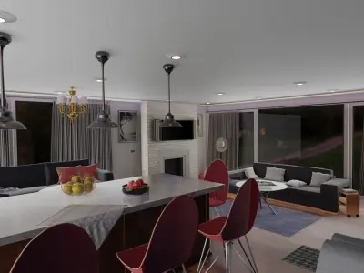 House interior scene 3D model